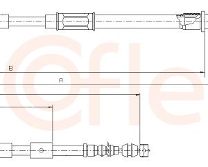Cablu frana de parcare TOYOTA COROLLA Compact (_E11_) 1.6 Aut. (AE111_, AE111R) benzina 107 cai COFLE 17.1424