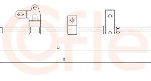 Cablu frana de parcare TOYOTA COROLLA (_E12_) 2.0 D-4D (CDE120R, CDE120L_) diesel 110 cai COFLE 17.1427