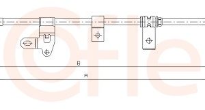 Cablu frana de parcare TOYOTA COROLLA (_E12_) 1.6 VVT-i (ZZE121_, ZZE121R) benzina 110 cai COFLE 17.1428