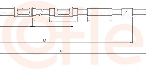Cablu frana de parcare TOYOTA COROLLA limuzina (_E15_) 1.6 Dual VVTi (ZRE141, ZRE151) benzina 124 cai COFLE 17.1430