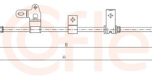 Cablu frana de parcare TOYOTA COROLLA limuzina (_E12_) 1.6 VVT-i (ZZE121_, ZZE121R) benzina 110 cai COFLE 17.1436