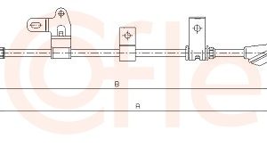 Cablu frana de parcare TOYOTA COROLLA Verso (ZER_, ZZE12_, R1_) 1.6 (ZNR10_, ZNR10R) benzina 110 cai COFLE 17.1438