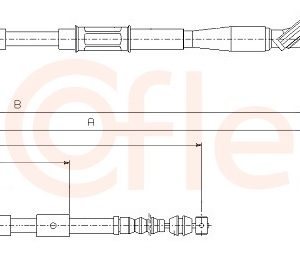 Cablu frana de parcare TOYOTA COROLLA Compact (_E10_) 1.3 XLI 16V (EE101) benzina 88 cai COFLE 17.1445