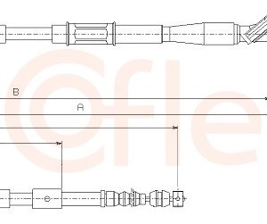 Cablu frana de parcare TOYOTA COROLLA Compact (_E10_) 1.3 12V (EE100_, EE100R) benzina 72 cai COFLE 17.1446