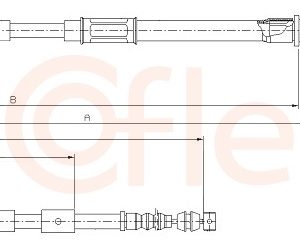 Cablu frana de parcare TOYOTA COROLLA Liftback (_E11_) 1.6 (AE111_, AE111R) benzina 110 cai COFLE 17.1450