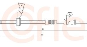 Cablu frana de parcare TOYOTA AVENSIS limuzina (_T25_) 2.4 VVT-i (AZT251_, AZT251R) benzina 170 cai COFLE 17.1480