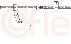 Cablu frana de parcare TOYOTA AVENSIS combi (_T25_) 2.0 VVT-i (AZT250_, AZT250R) benzina 155 cai COFLE 17.1481