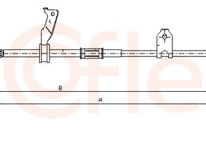 Cablu frana de parcare TOYOTA AVENSIS combi (_T25_) 2.4 VVT-i (AZT251_, AZT251R) benzina 163 cai COFLE 17.1482
