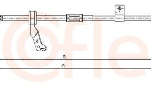 Cablu frana de parcare TOYOTA AVENSIS (_T25_) 2.0 VVT-i (AZT250_, AZT250R) benzina 147 cai COFLE 17.1483