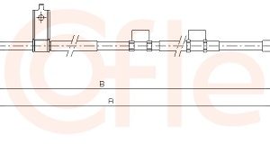Cablu frana de parcare TOYOTA AVENSIS VERSO (_M2_) 2.0 D (CLM20_, CLM20R) diesel 116 cai COFLE 17.1485
