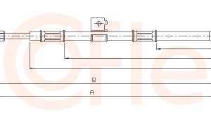 Cablu frana de parcare TOYOTA PREVIA II (_R3_) 2.0 D-4D (CLR30_, CLR30R) diesel 116 cai COFLE 17.1487