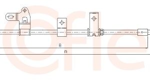 Cablu frana de parcare TOYOTA PRIUS Liftback (_W2_) 1.5 Hybrid (NHW20_, NHW20R) benzina/elector 112 cai COFLE 17.1527