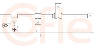 Cablu frana de parcare TOYOTA PRIUS Liftback (_W2_) 1.5 Hybrid (NHW20_, NHW20R) benzina/elector 112 cai COFLE 17.1528