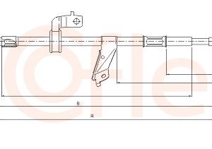 Cablu frana de parcare TOYOTA RAV 4 II (_A2_) 2.0 D 4WD (CLA20_, CLA21_, CLA20R, CLA21R) diesel 116 cai COFLE 17.1562