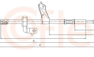 Cablu frana de parcare TOYOTA RAV 4 II (_A2_) 2.0 D 4WD (CLA20_, CLA21_, CLA20R, CLA21R) diesel 116 cai COFLE 17.1563