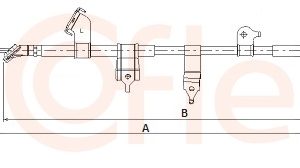 Cablu frana de parcare TOYOTA RAV 4 III (_A3_) 2.0 4WD (ZSA30) benzina 148 cai COFLE 17.1566