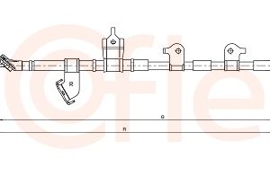 Cablu frana de parcare TOYOTA RAV 4 III (_A3_) 2.2 D 4WD (ALA30_, ALA30R) diesel 150 cai COFLE 17.1570