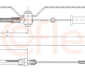 Cablu frana de parcare TOYOTA HILUX V pick-up (_N8_, _N9_, _N10_, _N11_) 2.4 D (LN90_, LN90R) diesel 79 cai COFLE 17.1657