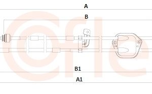 Cablu transmisie manuala TOYOTA YARIS VERSO (_P2_) 1.4 D-4D (NLP20_, NLP22_) diesel 75 cai COFLE 18.1805