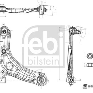 Brat suspensie roata TOYOTA AYGO (_B4_) 1.0 VVTi (KGB40) benzina 72 cai FEBI BILSTEIN 185902
