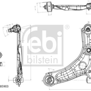 Brat suspensie roata TOYOTA AYGO (_B4_) 1.0 VVTi (KGB40) benzina 72 cai FEBI BILSTEIN 185903