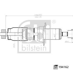 Amortizor TOYOTA HILUX VII pick-up (_N1_, _N2_, _N3_) 2.5 D-4D 4WD (KUN25) diesel 144 cai FEBI BILSTEIN 194162