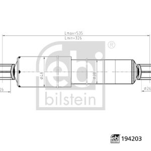 Amortizor TOYOTA LAND CRUISER (_J6_) 3.4 Diesel (BJ60, BJ61) diesel 90 cai FEBI BILSTEIN 194203