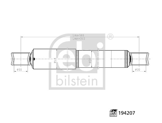 Amortizor TOYOTA HILUX VI pick-up (_N1_) 2.4 TD 4WD (LN165_, LN170_, LN190_, LN165, LN165H,... diesel 90 cai FEBI BILSTEIN 194207