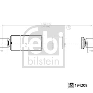 Amortizor TOYOTA HILUX VI pick-up (_N1_) 2.4 TD 4WD (LN165_, LN170_, LN190_, LN165, LN165H,... diesel 90 cai FEBI BILSTEIN 194209