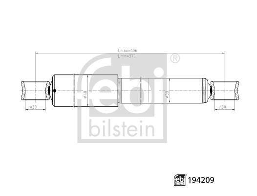 Amortizor TOYOTA HILUX VI pick-up (_N1_) 2.4 TD 4WD (LN165_, LN170_, LN190_, LN165, LN165H,... diesel 90 cai FEBI BILSTEIN 194209