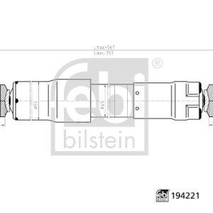 Amortizor TOYOTA HILUX VII pick-up (_N1_, _N2_, _N3_) 2.5 D-4D 4WD (KUN25_, KUN25R) diesel 120 cai FEBI BILSTEIN 194221