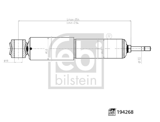Amortizor TOYOTA HIACE IV bus (__H1_, __H2_) 2.7 4WD (RCH19) benzina 143 cai FEBI BILSTEIN 194268