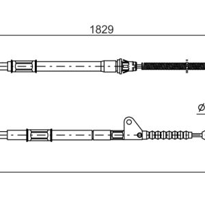 Cablu frana de parcare TOYOTA AVENSIS (_T22_) 1.6 i (AT220_, AT220R) benzina 101 cai BOSCH 1 987 477 545