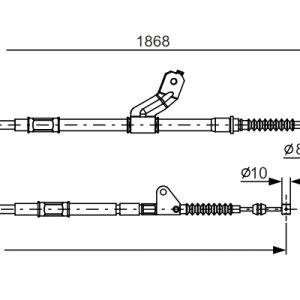 Cablu frana de parcare TOYOTA AVENSIS Liftback (_T22_) 2.0 VVT-i (AZT220_, AZT220R) benzina 150 cai BOSCH 1 987 482 158