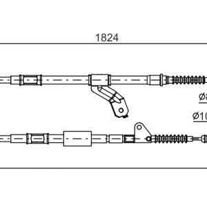Cablu frana de parcare TOYOTA AVENSIS Liftback (_T22_) 1.8 VVT-i (ZZT221_, ZZT221R) benzina 129 cai BOSCH 1 987 482 159