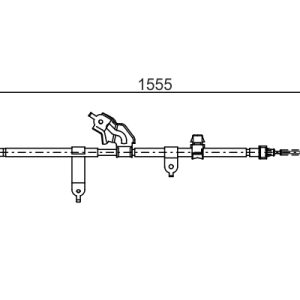 Cablu frana de parcare TOYOTA YARIS (_P9_) 1.33 VVT-i (NSP90_, NSP90R) benzina 100 cai BOSCH 1 987 482 221