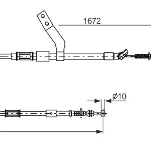 Cablu frana de parcare TOYOTA CELICA cupe (_T23_) 1.8 16V VT-i (ZZT230_, ZZT230) benzina 143 cai BOSCH 1 987 482 261