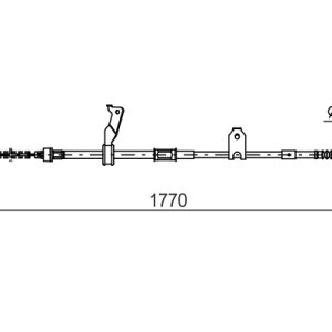 Cablu frana de parcare TOYOTA AVENSIS limuzina (_T25_) 2.0 D-4D (CDT250_, CDT250R) diesel 116 cai BOSCH 1 987 482 300