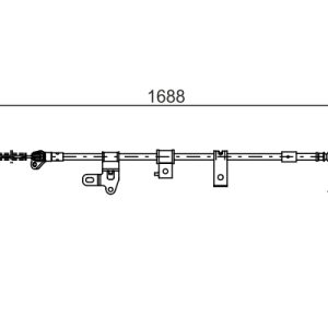 Cablu frana de parcare TOYOTA COROLLA (_E12_) 1.8 VVTL-i TS (ZZE123) benzina 190 cai BOSCH 1 987 482 306