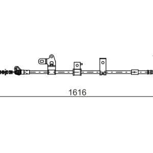 Cablu frana de parcare TOYOTA STARLET (_P8_) 1.3 12V Cat (EP81) benzina 75 cai BOSCH 1 987 482 307