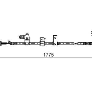 Cablu frana de parcare TOYOTA PRIUS Liftback (_W2_) 1.5 Hybrid (NHW20_, NHW20R) benzina/elector 112 cai BOSCH 1 987 482 347