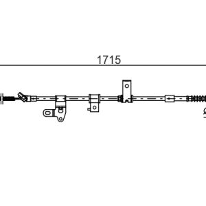 Cablu frana de parcare TOYOTA PRIUS Liftback (_W2_) 1.5 Hybrid (NHW20_, NHW20R) benzina/elector 112 cai BOSCH 1 987 482 348