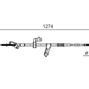 Cablu frana de parcare TOYOTA RAV 4 II (_A2_) 2.0 D 4WD (CLA20_, CLA21_, CLA20R, CLA21R) diesel 116 cai BOSCH 1 987 482 366