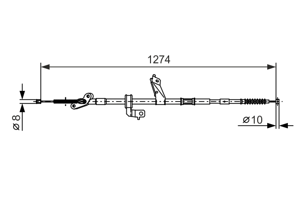 Cablu frana de parcare TOYOTA RAV 4 II (_A2_) 2.0 4WD (ACA21, ACA20) benzina 150 cai BOSCH 1 987 482 367