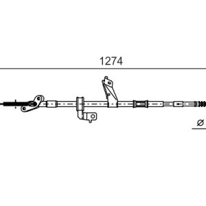 Cablu frana de parcare TOYOTA RAV 4 II (_A2_) 1.8 (ZCA25_, ZCA26_, ZCA25W, ZCA26W) benzina 125 cai BOSCH 1 987 482 367