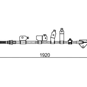 Cablu frana de parcare TOYOTA AURIS (_E18_) 1.4 D-4D (NDE180_, NDE180R) diesel 90 cai BOSCH 1 987 482 438