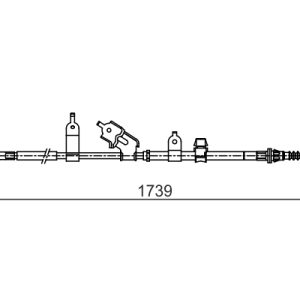 Cablu frana de parcare TOYOTA VERSO S (_P12_) 1.33 (NSP120_) benzina 99 cai BOSCH 1 987 482 566