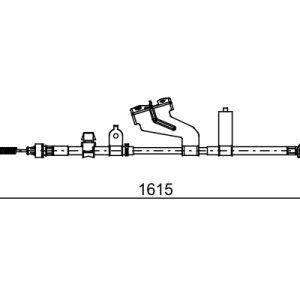 Cablu frana de parcare TOYOTA YARIS Caseta/ Hatchback (_P13_) 1.4 D4d (NLP130) diesel 90 cai BOSCH 1 987 482 656