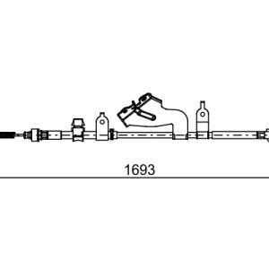 Cablu frana de parcare TOYOTA YARIS (_P13_) 1.3 (NSP130_, NSP130) benzina 99 cai BOSCH 1 987 482 657