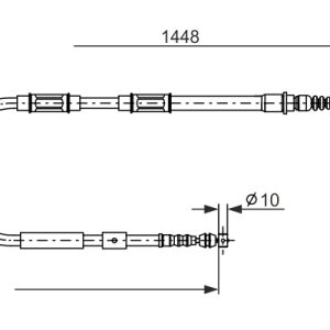Cablu frana de parcare TOYOTA COROLLA combi (_E11_) 1.4 (EE111_, EE111R) benzina 86 cai BOSCH 1 987 482 899